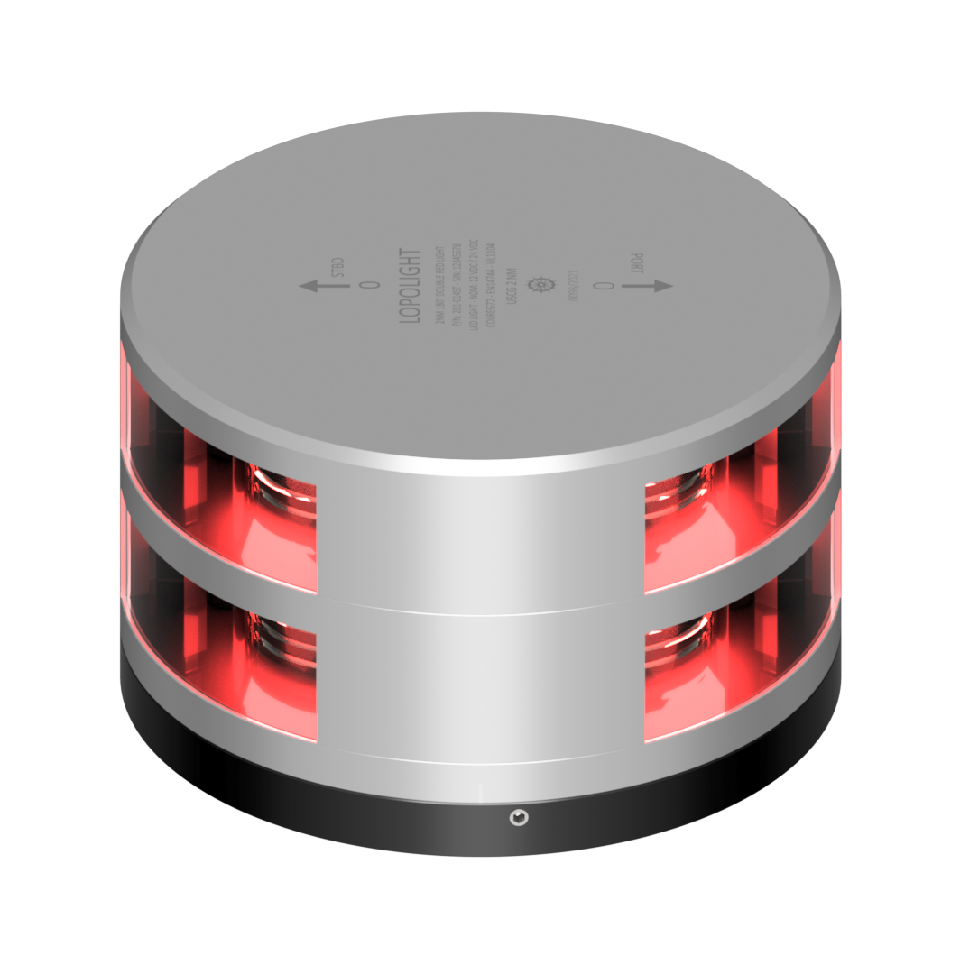 2nm 180° Red, Dbl, silver w/FB base 2nm 180° Red, Dbl, silver w/FB base